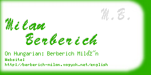 milan berberich business card